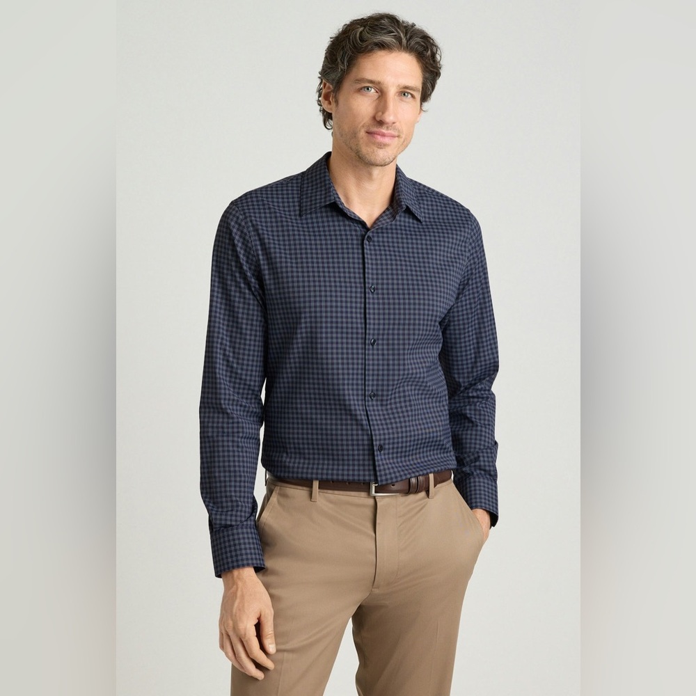 NWT Bonobos Tech Button Down Shirt in Navy Winthrop Plaid